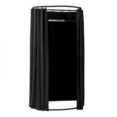 Fitting Room, Portable Dressing Room with Thick Polyester Curtains, Privacy Space with Shading Curtain and a Hook, for Boutique, Mall, Tailor