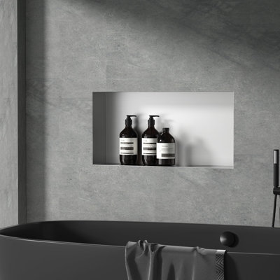 Double Shelves SUS304 Stainless Shower Niche 24Inch