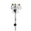 Haut 3 - Light Dimmable Plug-in Black Candle Wall Light