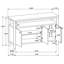Buffet damier noyer 52 pouces Buffet