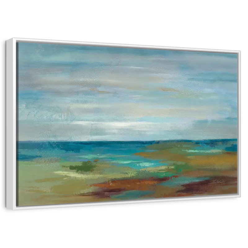 Wispy Clouds, Cadre flottant blanc, 43 po x 29 po