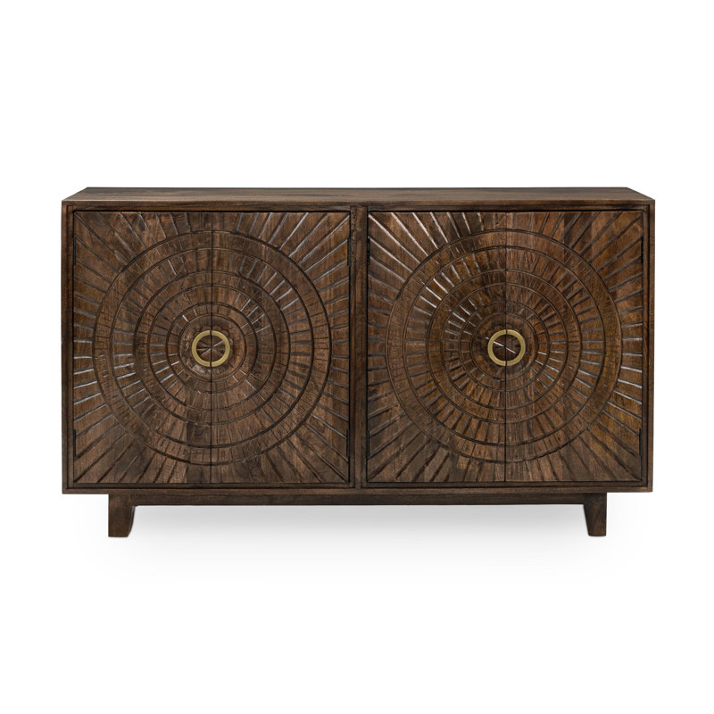 Viva 65 in. W Solid Wood Sideboard, Brown