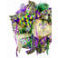 Couronne décorative en filet 18 po Mardi Gras Welcome
