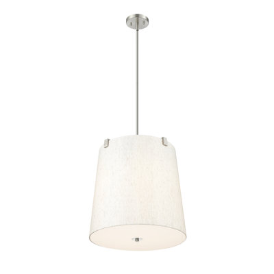 Luminaire suspendu 5 lumières Regene en nickel brossé