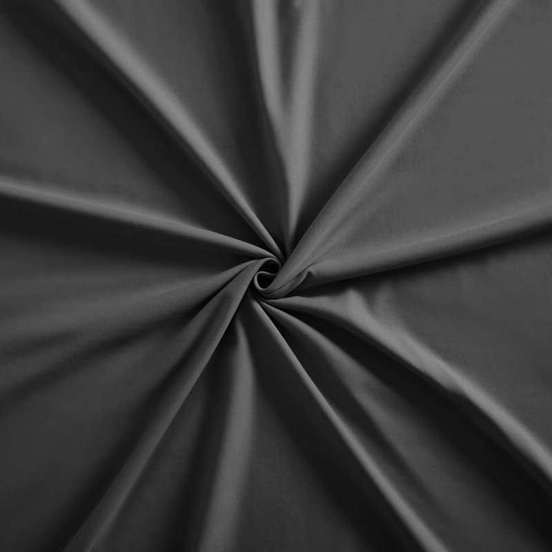 Lieselotte Extra Deep 200 Thread Count 100% Microfiber Brushed Fitted Sheet, Charcoal, Kingsize (5')