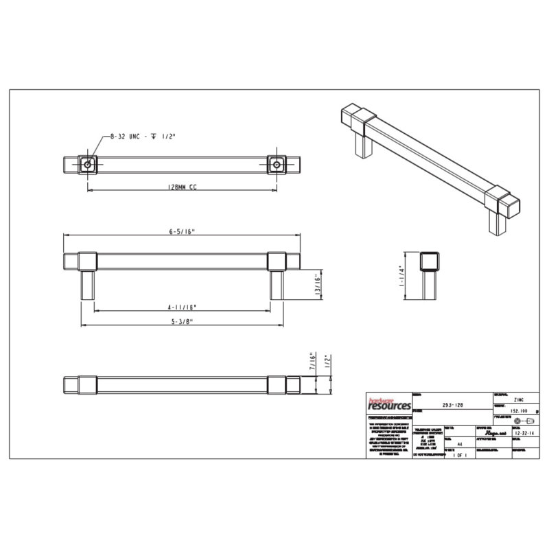 Zane Bar Pull, Polished Chrome, 5 1/16"