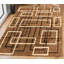 Tapis brun à motif abstrait Jep