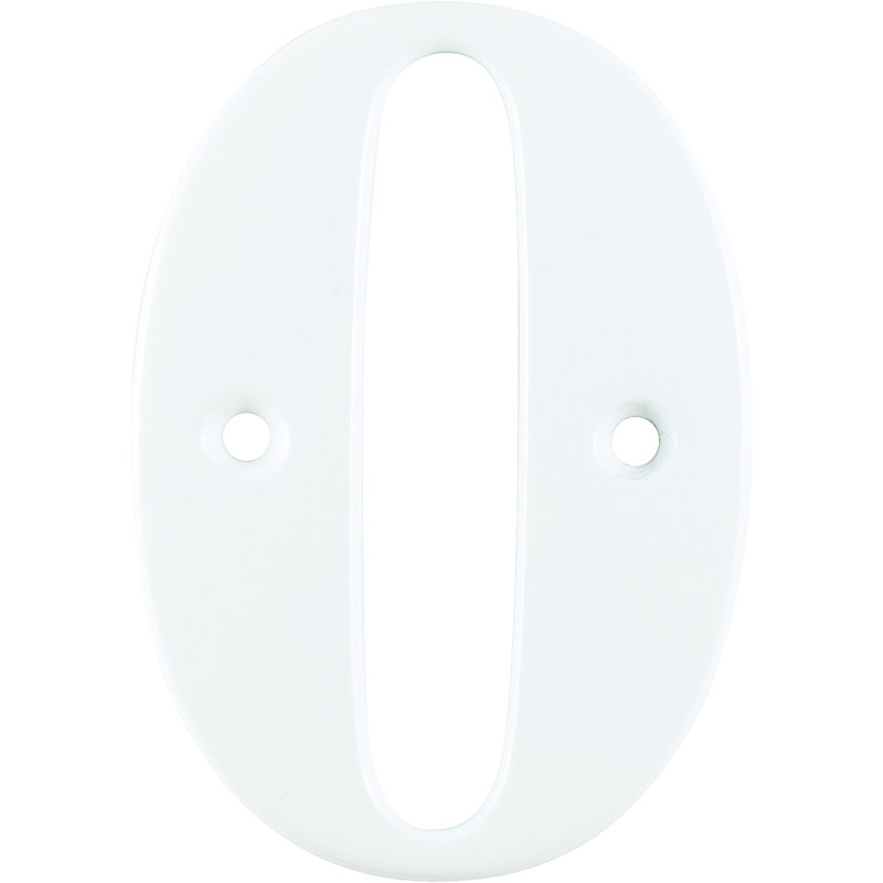 Hutner 7.6cm H Zinc House Number, White, 0