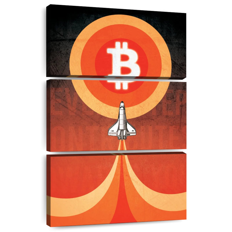Oberle Bitcoin To The Moon, 57" H x 36" W