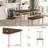 Aliou 6 - Person Four Leg Dining Set-1464850014-1464850000-1464850001