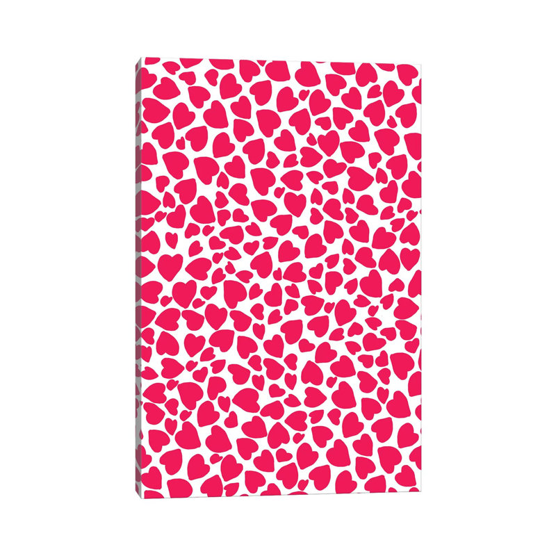 Animal Print Heart, 2014 by Louisa Hereford - Wrapped Canvas Print, 30.48cm H x 20.32cm W x 1.91cm D