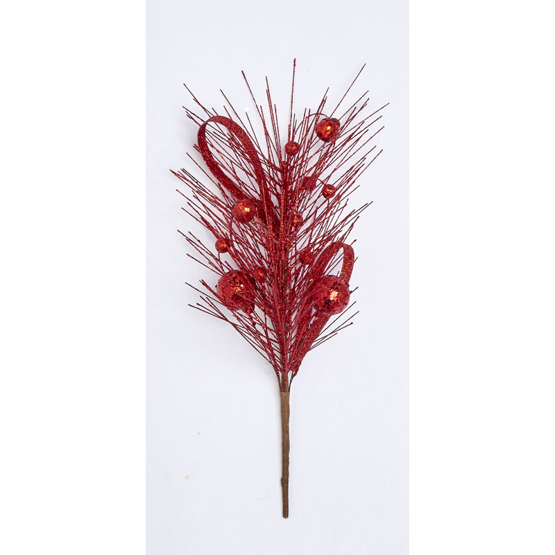 Pin et paillettes, rouge