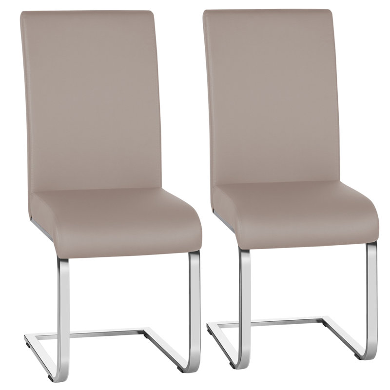  Upholstered Dining Chair, Light Brown