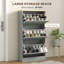 Armoire à chaussures moderne avec 3 tiroirs rabattables pour 18 paires de chaussures
