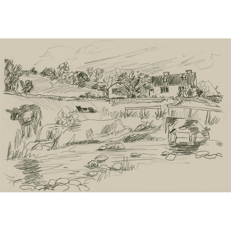 Sepia Scenes II - Wrapped Canvas Print, 51cm H x 76cm W