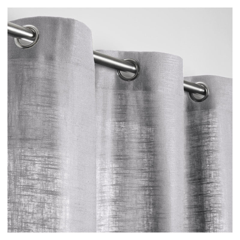 Bellavista Semi Sheer Curtain Single Panel, Width 200 x Drop 280cm, Pale Grey