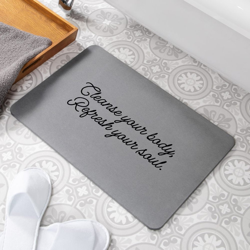 Non-Slip Shower Mat, Grey