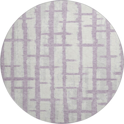 Premium Machine Washable Prisco Lavender Rug