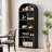 Bookcase 5 Shelf Arched Bookshelf, 72'' Tall Bookcase Farmhouse Display Storage Rack Wooden Bookshelves-2020206656