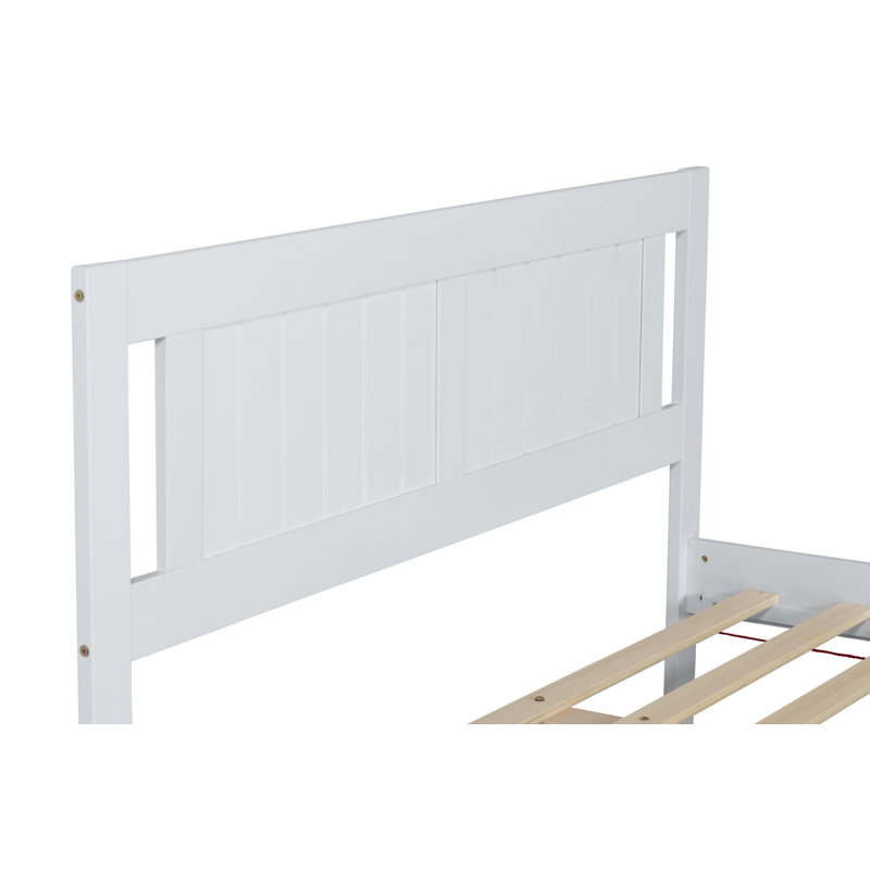Riggs Solid Wood Bed with Mattress, Small Double (4'), Memory King