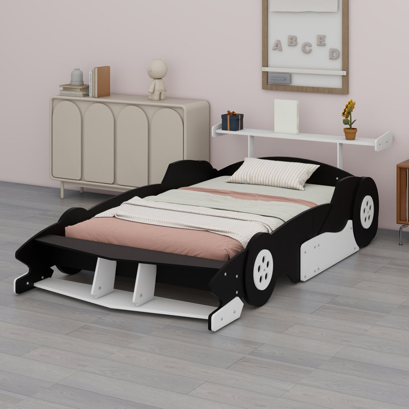 Lit plateforme avec roulettes Race, Noir