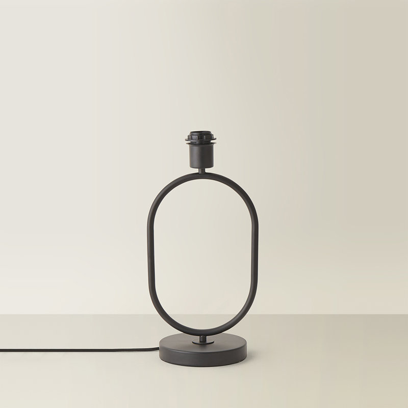 Demetry Metal Lamp Base Lamp, Black