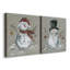 «Aleman Linen Snowman I», ensemble de 2 reproductions sur toiles tendues-751940628