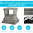 Outdoor Side Table With Umbrella Hole - 2 Tier Shelf For Patio, Garden, Backyard Rust- Metal, , Grey & Storage Rust- Mixed