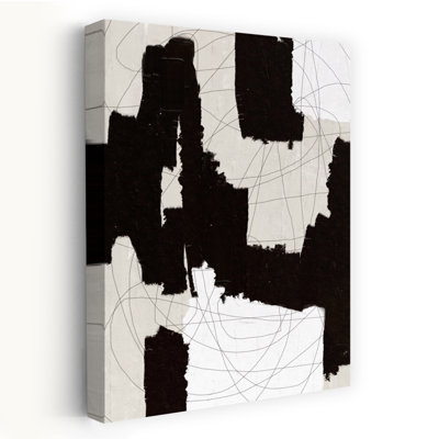 Chaotic Harmony Abstract Contemporary Wall Art Print 1 Piece Wrapped Canvas Wall Art