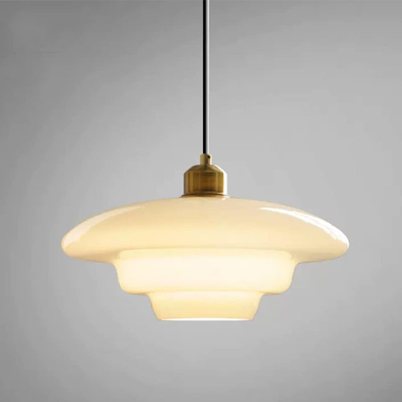 Luminaire suspendu Mid-Century doré nordique