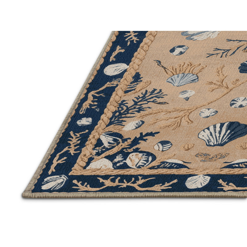  Tapis côtier lavable Hamptons Elite, Rond 3 pi