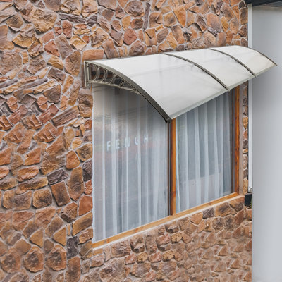 Household Front Door Window Awning Canopy , Polycarbonate Rain Cover With Abs Brackets, Waterproof Sunshade For Home Exterior