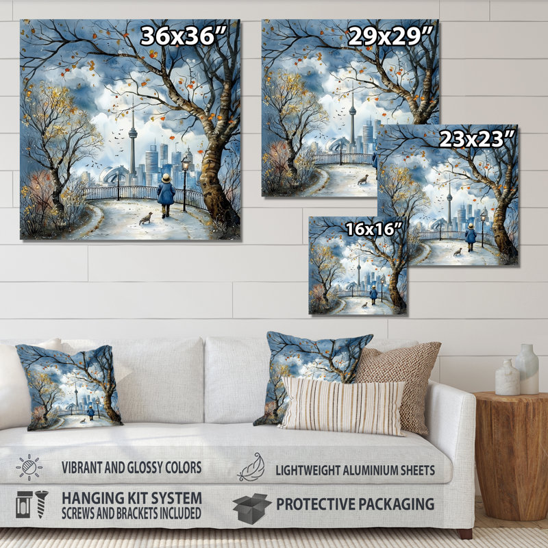Toronto's Night View of the Cn Tower II - City Toronto, reproduction d'art traditionnelle, 23" H x 23" W