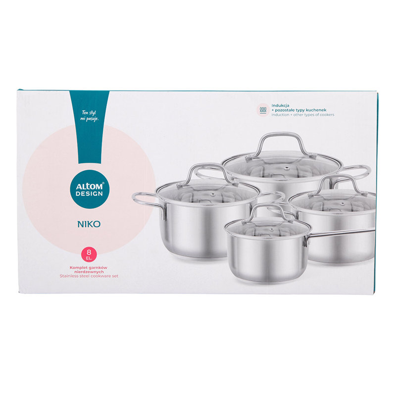 8 - Piece Stainless Steel Cookware Set