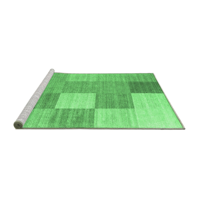 Washable Checkered Indoor Rug, Round 5'