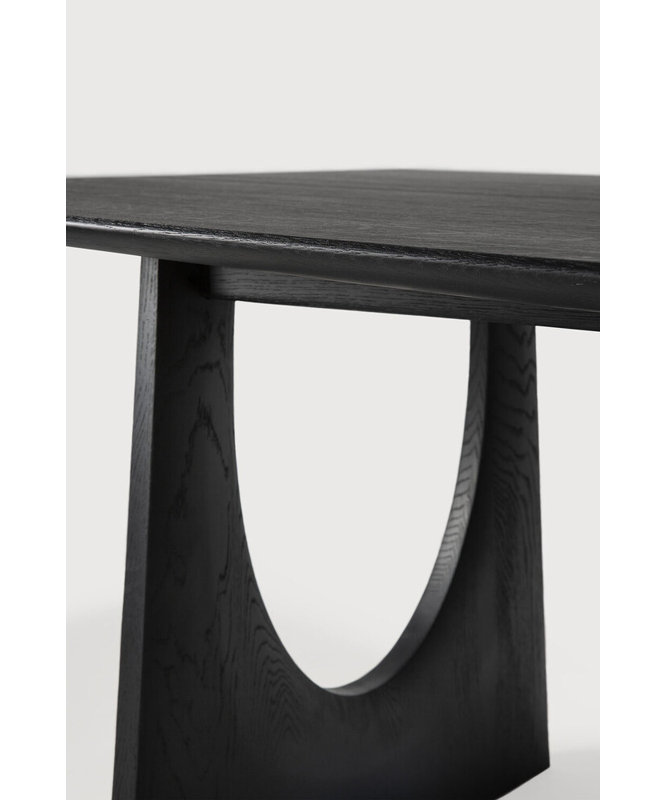 Oak Dining Table, 39.38" W x 86.62" L, Black