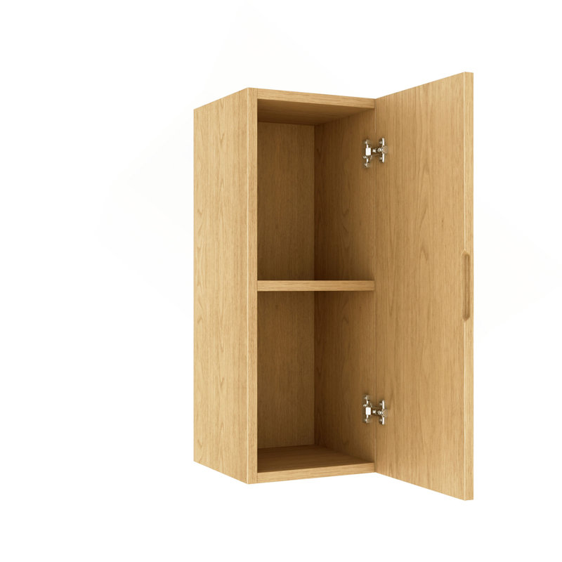 Armoire d'appoint 12 po à fixation murale flottante rayée avec porte et tablette