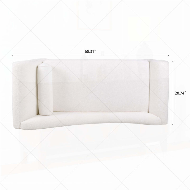 Chaise longue avec accoudoirs à volutes