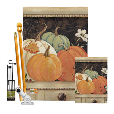 Double Sided 40'' H x 28'' W Polyester Flag Set