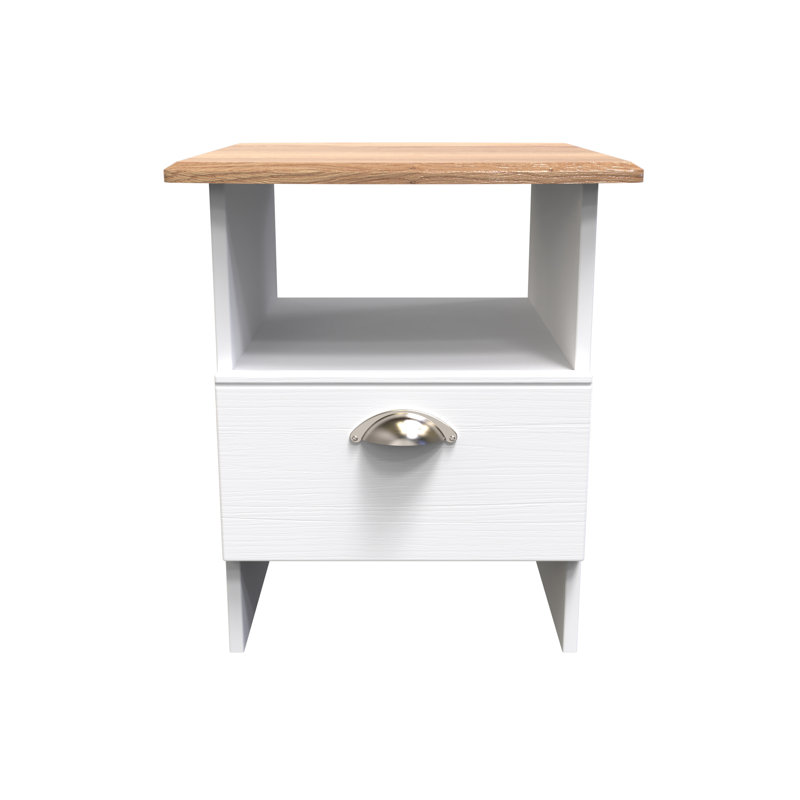 Abbagayle End Table, White/Natural