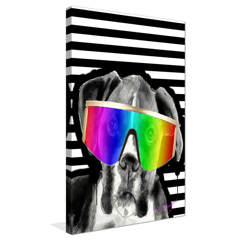Boxer (vertical) - impression, H 30 po x l 18 po x P 1 po, Toile tendue