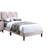 Full Size Bed With Pink Velvet, Modern And Adjustable Headboard For Bedroom Contemporary Bed, Velvet Upholstery, A Look-1064663191-1064663190