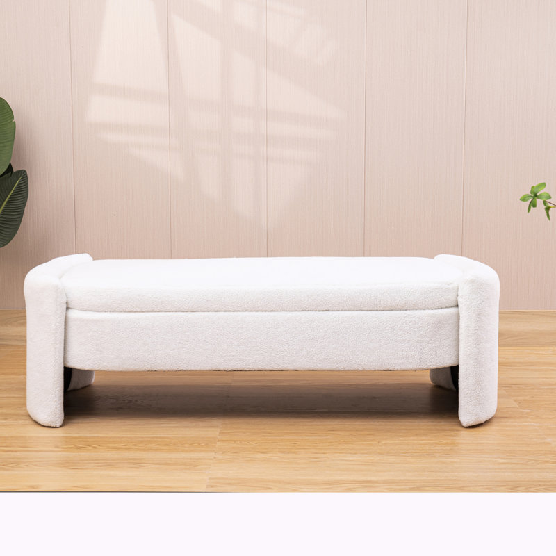 Banc de rangement Cheenou, Blanc