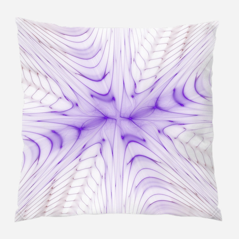Fractal Geometric Microsuede Reversible Throw Pillow