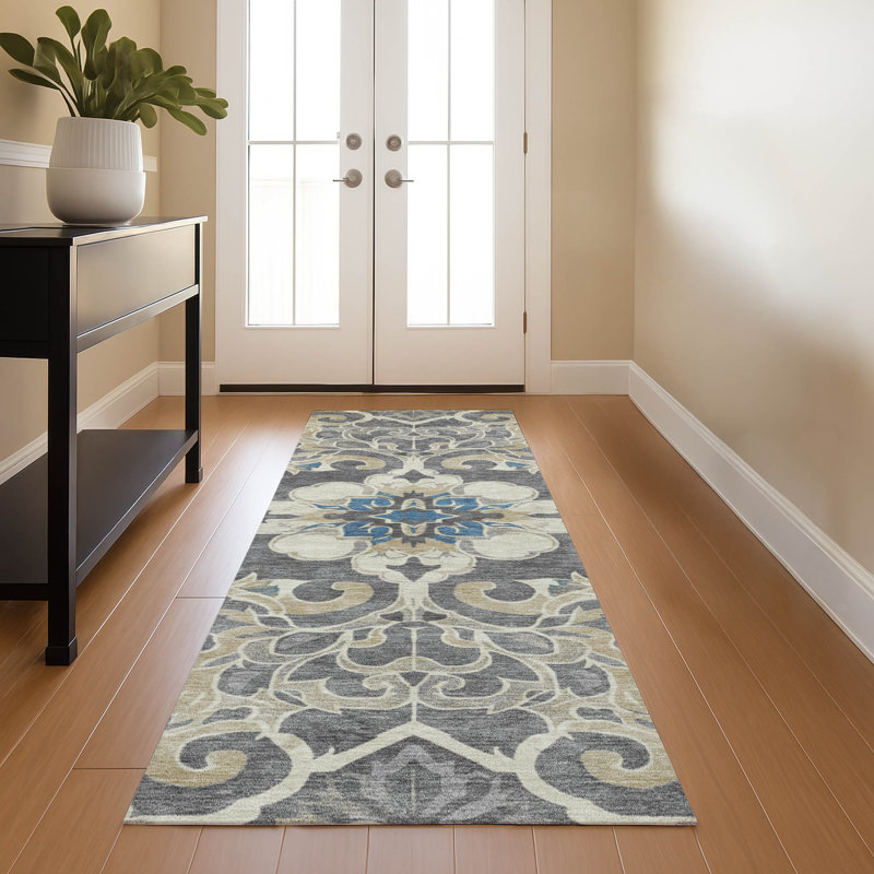 Premium Machine Washable Mayfield AMF1947 Global Rug, Runner 2'3" x 7'6"