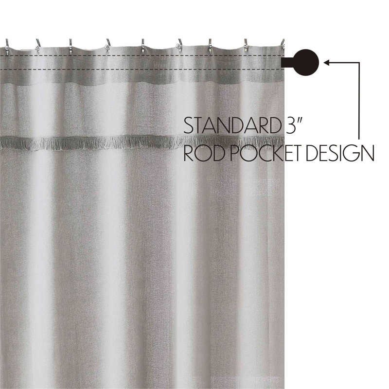 Rideau de douche simple 100% coton Heather