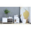 Demonia Modern Bedside Table w/2 Drawer and Storage Shelves Chest for Bedroom