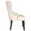 Chaise d'appoint rembourrée en tissu beige et noir Gillian-1045114954