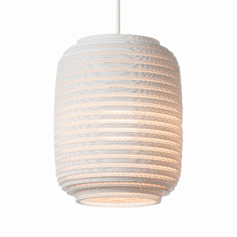 Scraplights Ausi 8 Pendant White, 9.5" H x 7.5" W x 7.5" D, White