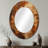 Brown tree bark Essence 2 - Landscapes Oval Decorative Mirror On Metal-1701019092